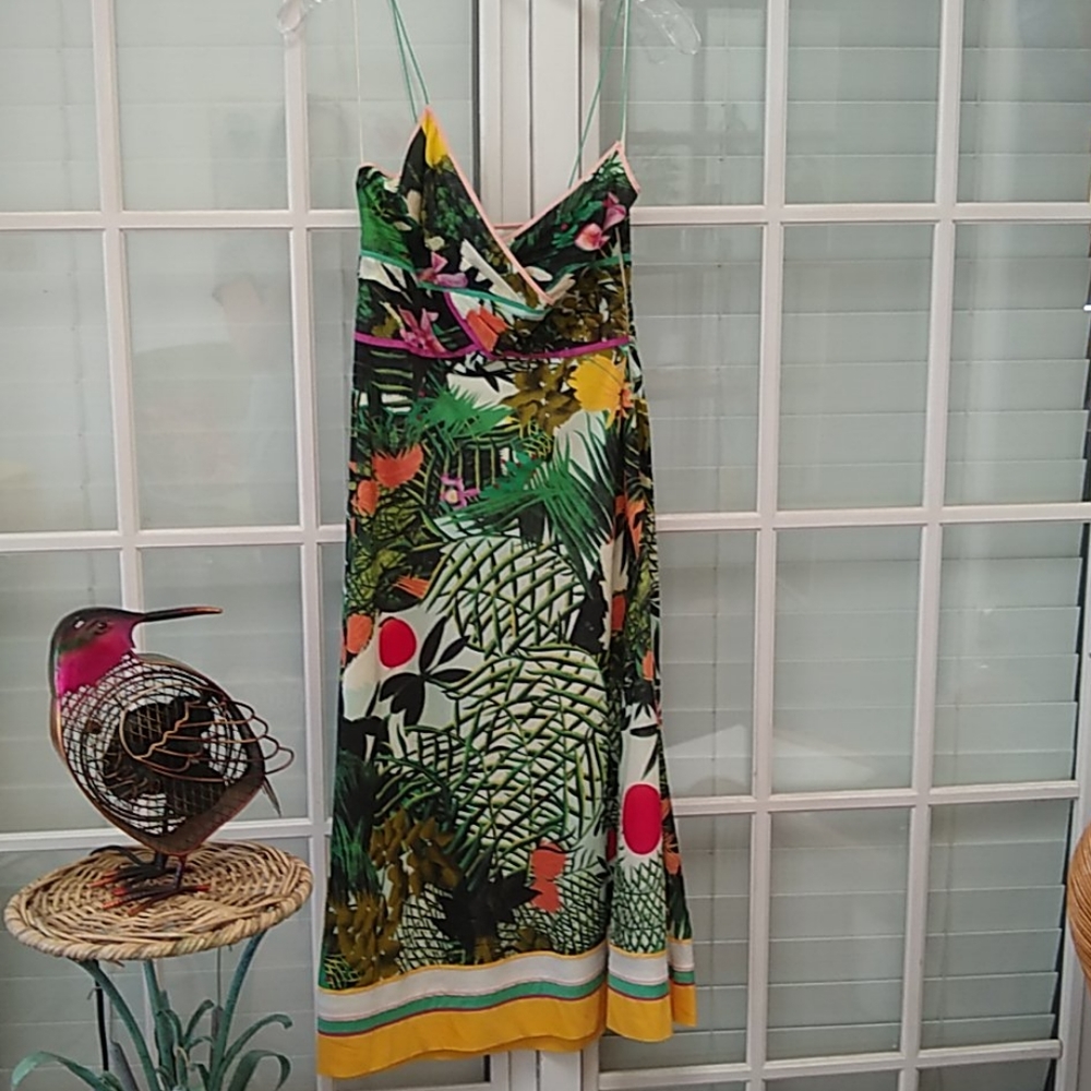 Catherine Malandrino Tropical Print Dress